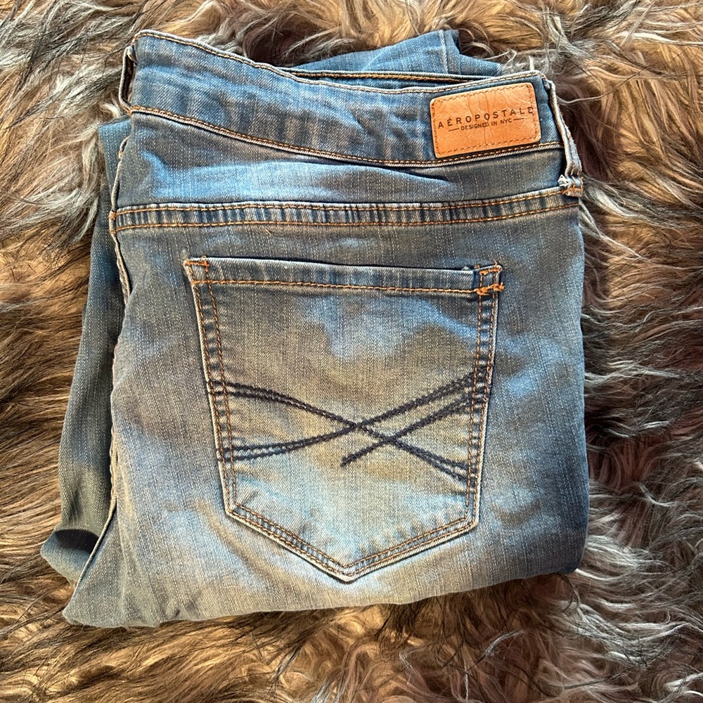 ⭒ light blue aeropostale jeggings